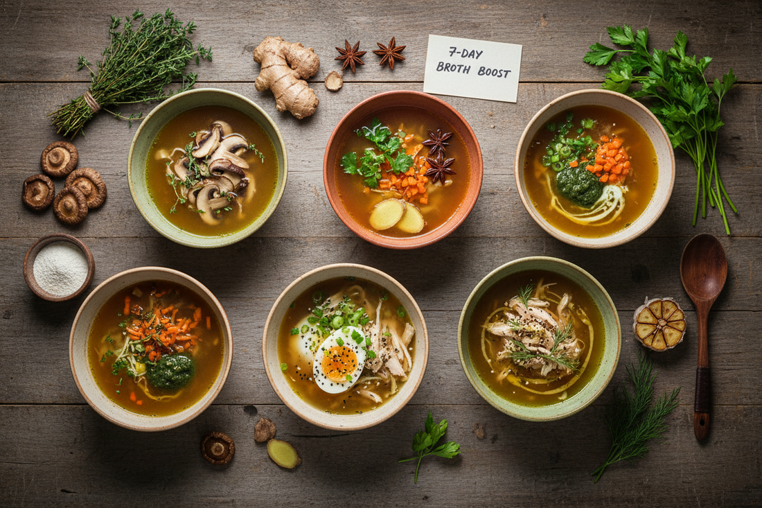 7-Day Bone Broth Soup Plan for Gut Health, Digestive Wellbeing & Nourishment