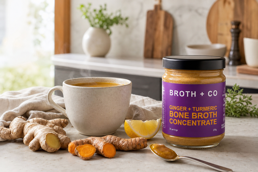 Ginger & Turmeric Bone Broth Concentrate: Traditional Ingredients, Modern Nutrition