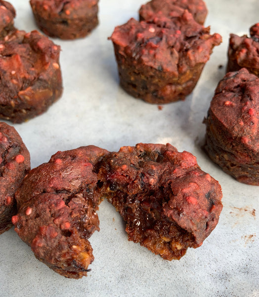 Mini Beetroot and Cacao Muffins
