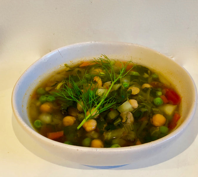 Chickpea and Fennel Bone Broth Soup