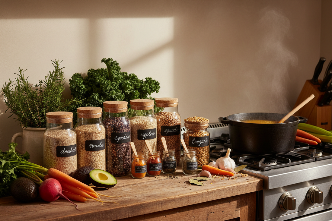 A Well-Stocked Kitchen Is the Secret to Healthy Eating: Effortless Hacks, Smart Staples & Bone Broth Recipes