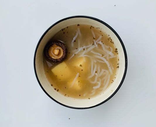 5 Minute Ramen and Mushroom Noodle soup