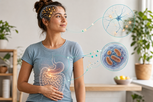 The Gut-Mitochondria-Brain Connection: How Cellular Energy Links Digestion, Brain Function & Whole-Body Health