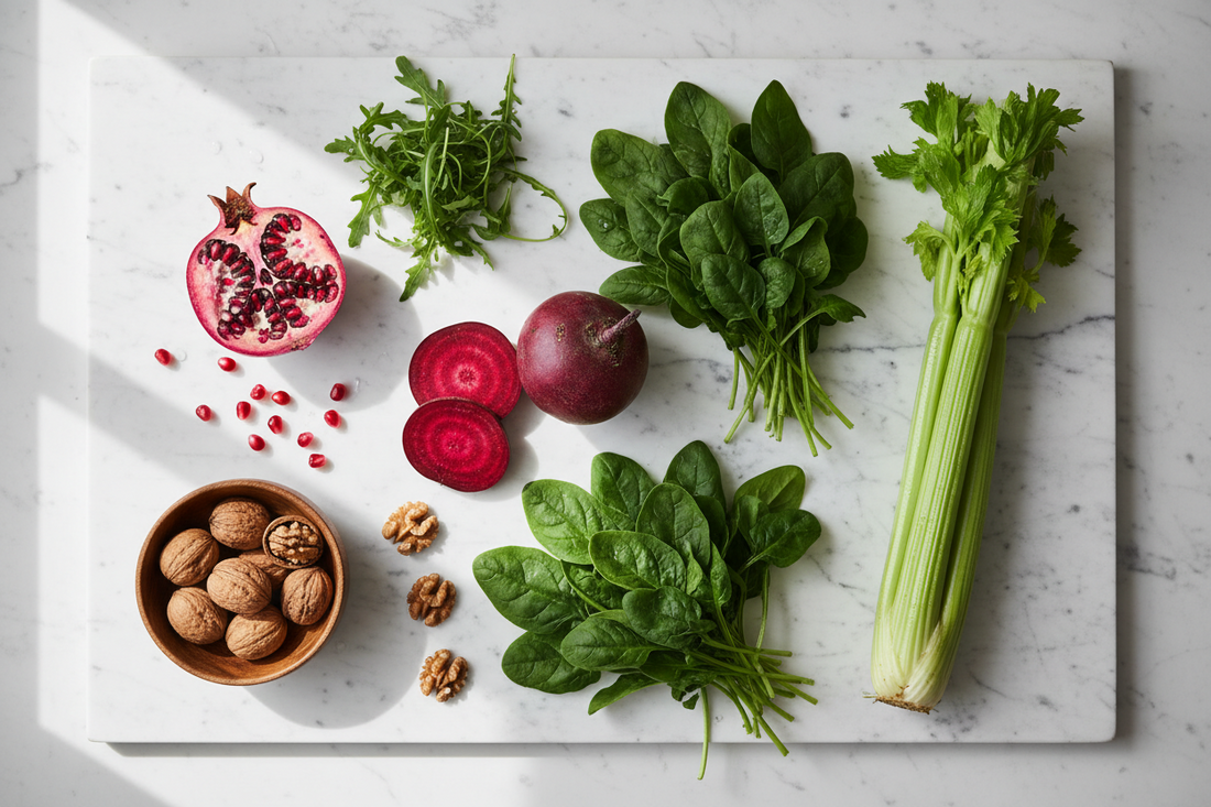 Nitrate-Rich Foods & Nitric Oxide: Beetroot, Leafy Greens, Blood Flow, Exercise & Healthy Ageing