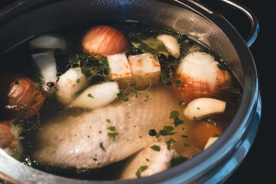 How to make bone broth recipe in a slow cooker?