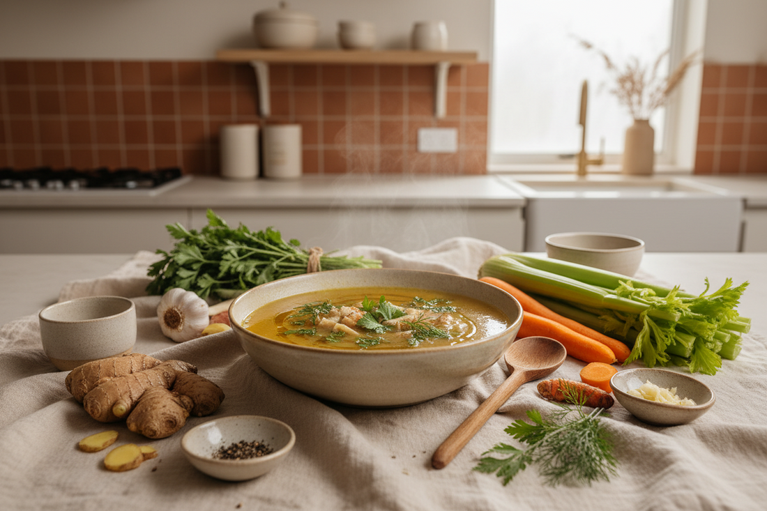 The Postpartum Kitchen: 25 Nourishing Meals for Recovery, Energy and Busy New Mothers