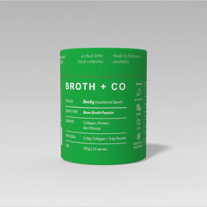 Aussie Bone Broth Coming Soon Beefy Bone Broth Powder - Powder 100g (20 Serves)