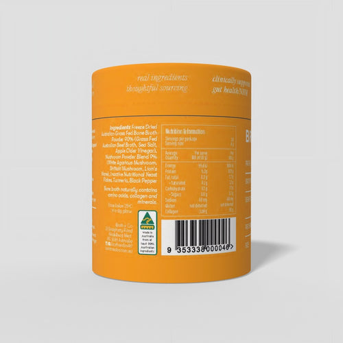 Aussie Bone Broth Coming Soon - Energy Perfomance Blend Beef Bone Broth Powder 100g  (20 Serves)