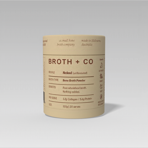 Aussie Bone Broth Coming Soon NAKED Bone Broth Powder - Powder 100g (20 Serves)
