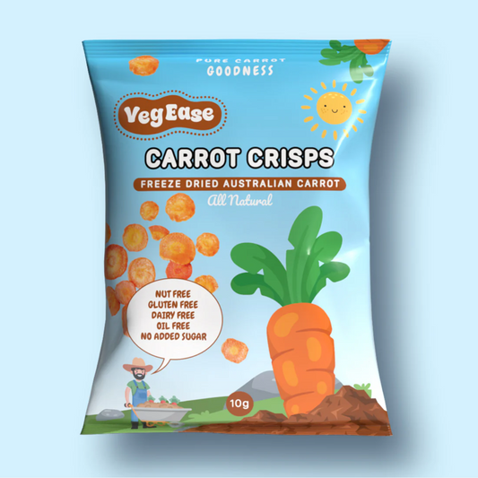 VegEase Carrot Crisps, Freeze Dried Chips 10g