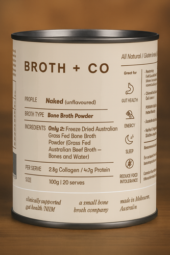 Aussie Bone Broth Coming Soon NAKED Bone Broth Powder - Powder 100g (20 Serves)