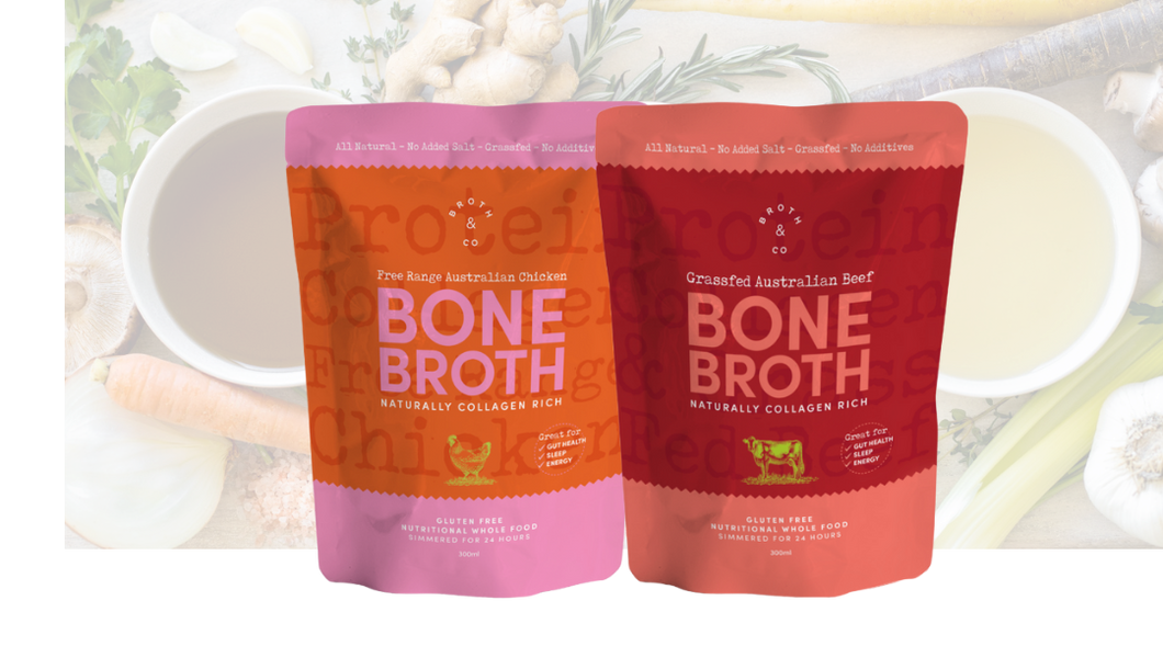 Mixed Bone Broth Liquid in BULK, Box of 12 - 6 x Chicken 6 x Beef
