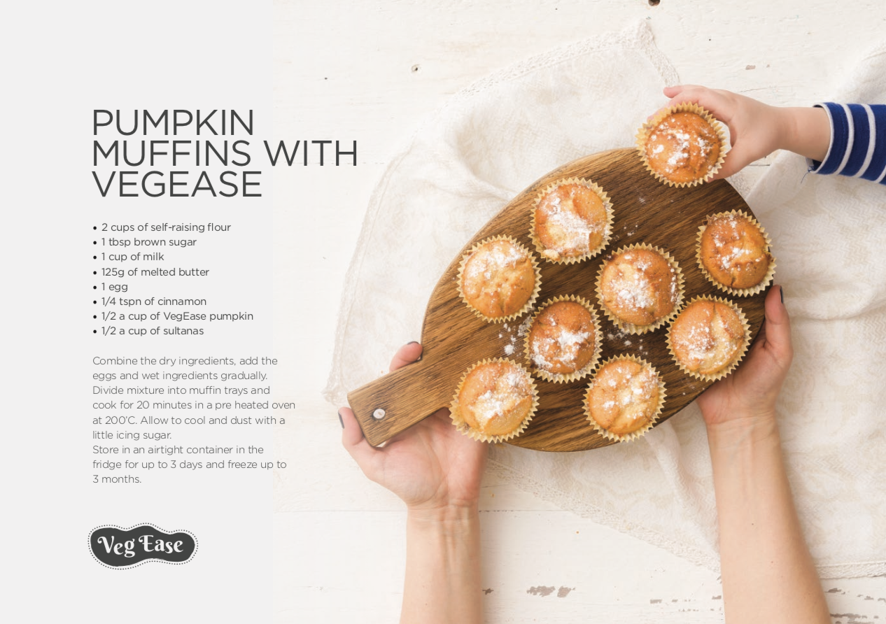 VegEase Raw Pumpkin Powder 20g (8serves) - Superfood for Super Kids | Buy Online - Broth And Co